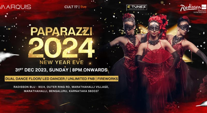 New Year Party In Bangalore With Raddison Blu - Paparazzi 2024 poster